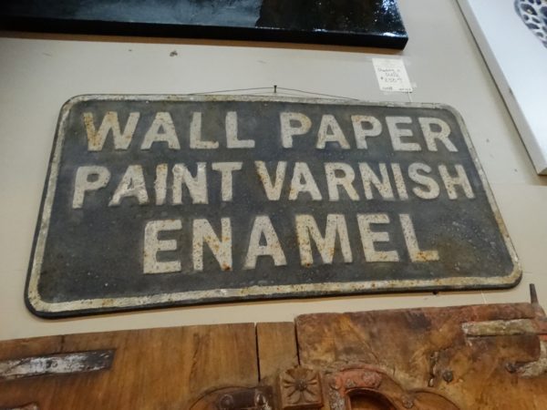 wall art vintage metal paint sign