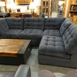 Sofa Dark Gray Sectional Sofa Quilted Couch