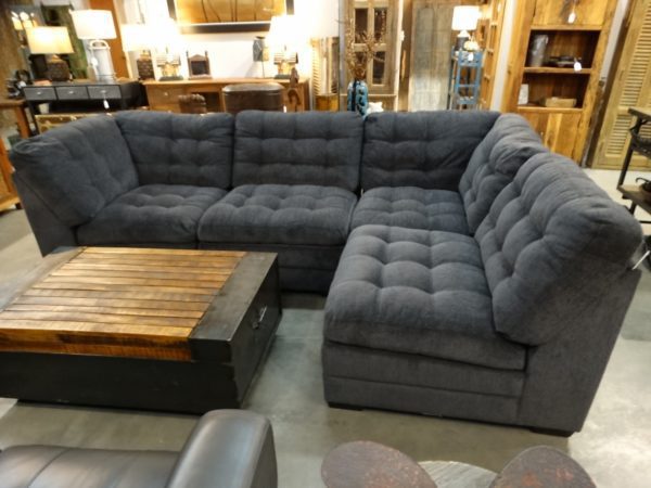 Sofa Dark Gray Sectional Sofa Quilted Couch