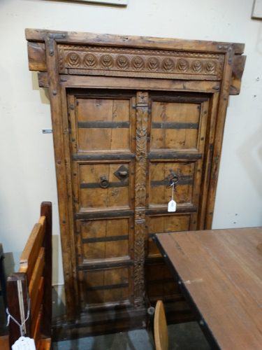 architectural salvage wood doors with ornate carvings