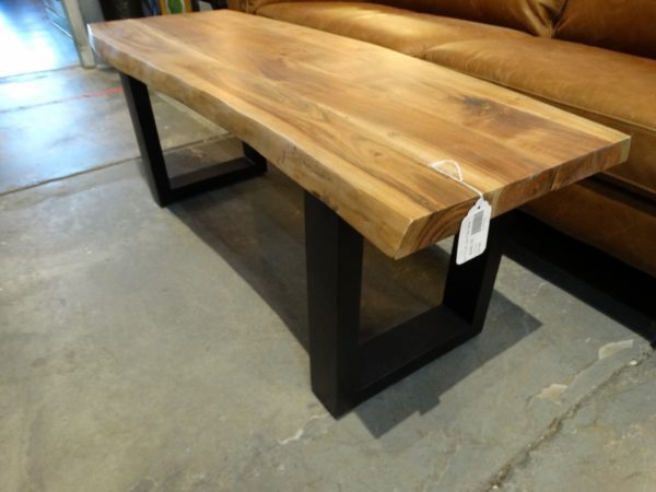 live edge coffee table bench