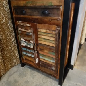 shutter doors cabinet with upper drawers