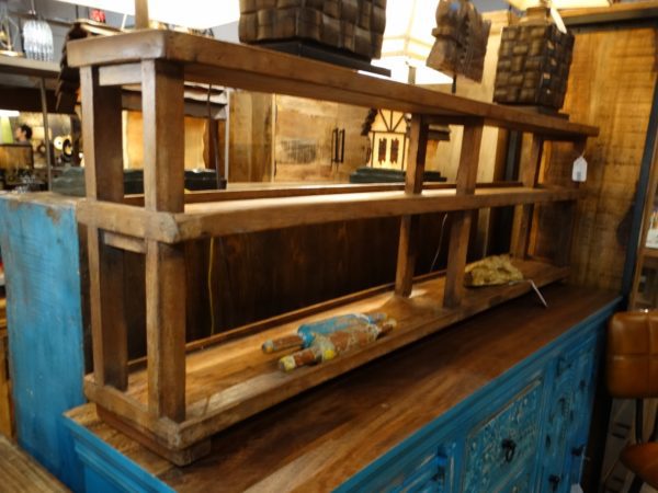 wide narrow wooden shelf