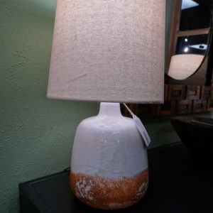 two tone crackled ceramic table lamp