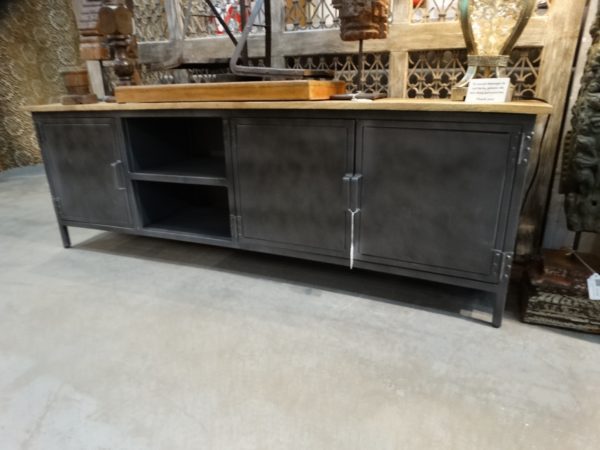 industrial tv console sideboard