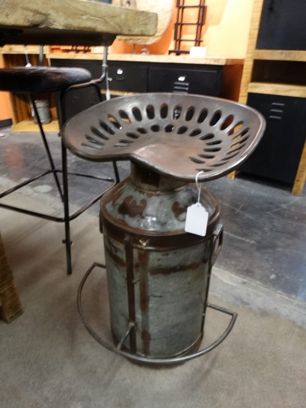 milk can tractor seat bar stool