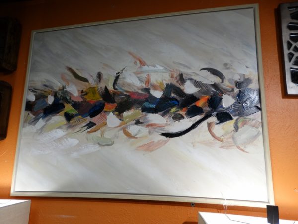 wall art painting of cyclists in a peloton
