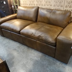soft toffee brown leather sofa