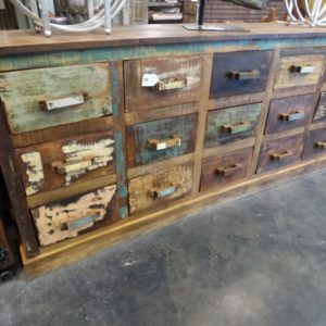 Dresser Chest of Drawers in Colorful Reclaimed Wood