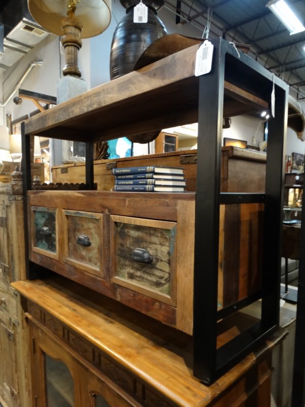 tv console reclaimed wood with drawers