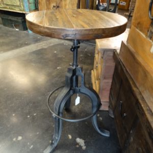 adjustable metal stool with round seat