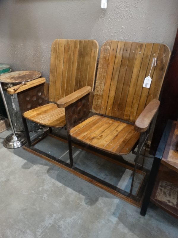 bench vintage theater seats double bench