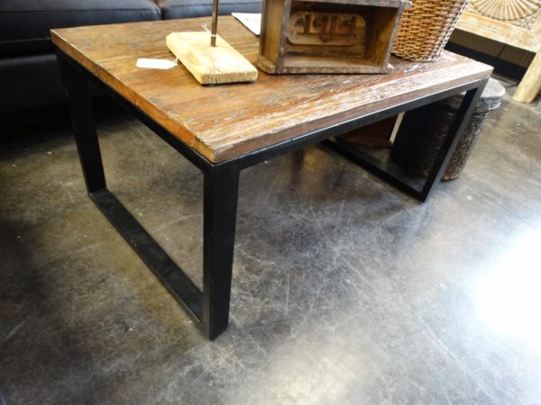 coffee table rustic top coffee table with black metal base