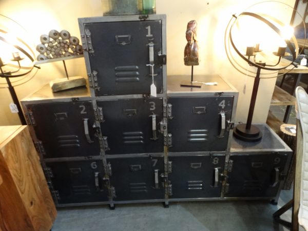 cabinet metal locker cabinet with nine doors