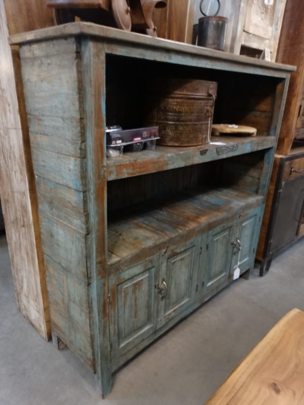 shelf wooden open shelf with lower cabinets