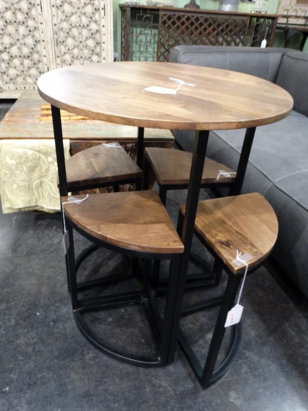 table bistro dining table with 4 pie stools