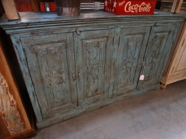 sideboard blue rustic cabinet sideboard