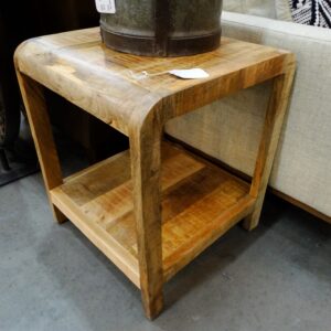 End Table All Wood Square Rounded Corners End Table