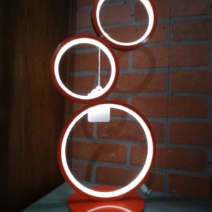 lamp three rings table lamp red