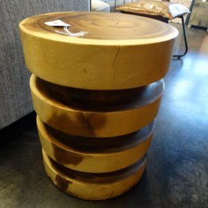 wood stump stool end table