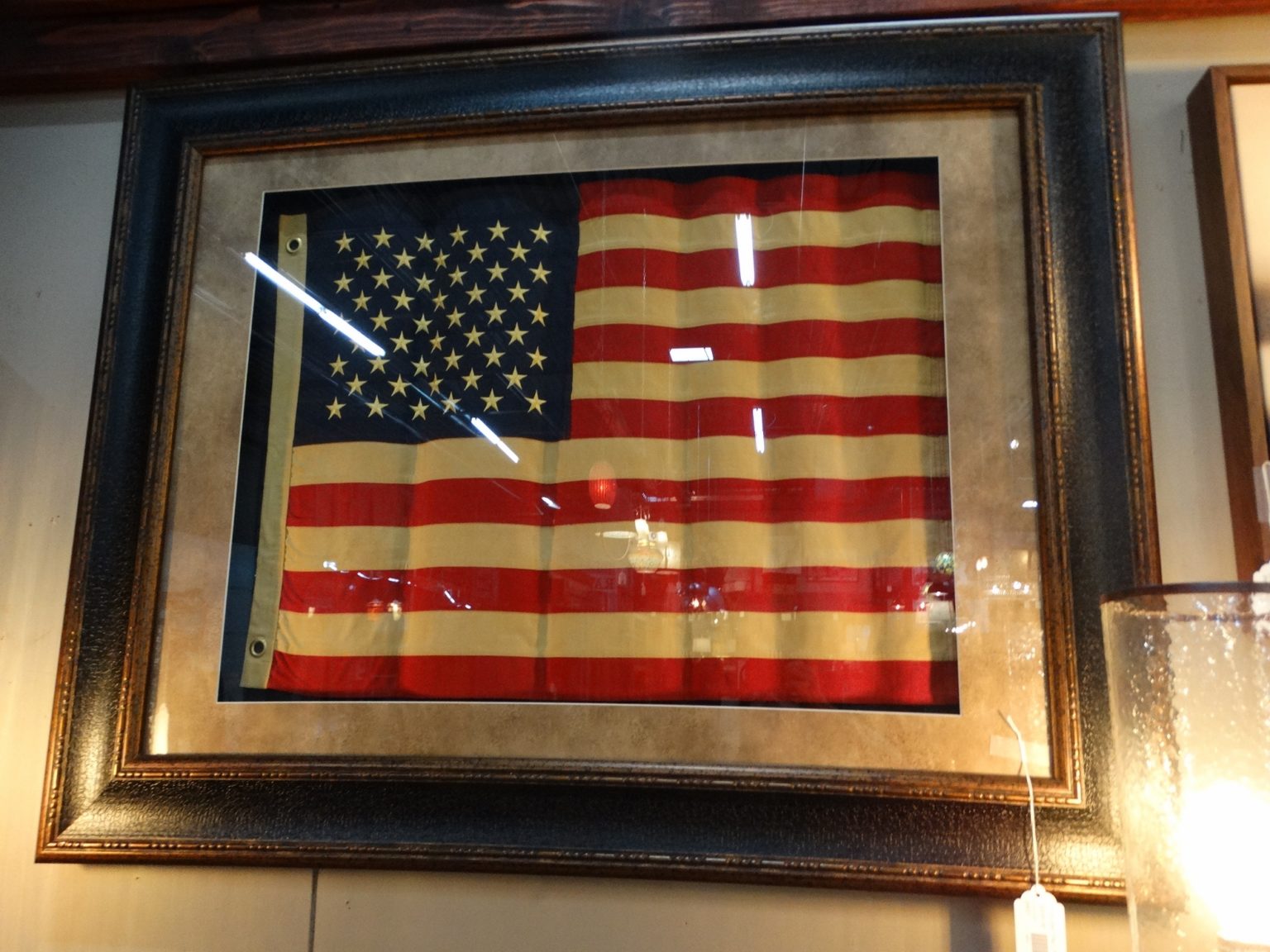 Wall Art Flag Framed American Wavy Flag Rare Finds Warehouse