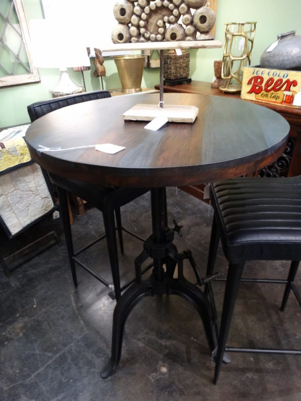 Table Round Bistro Table with Crank Base