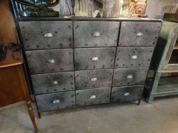 Dresser All Metal Chest of Drawers 12 Drawers