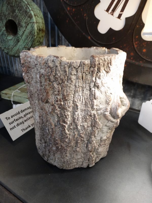 Vase Ceramic Vase with Tree Trunk Facade