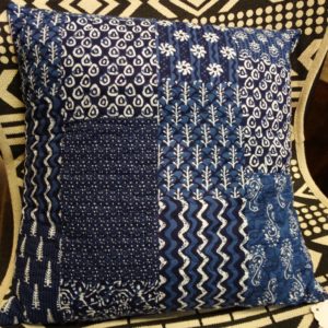 Pillow Blue Cotton Fabric Square Pillow