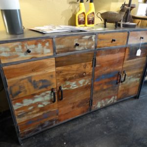 Sideboard Reclaimed Wood Sideboard with Upper Drawers