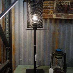 Lamp Black Industrial Lamp with Metal Mesh Lamp Shade