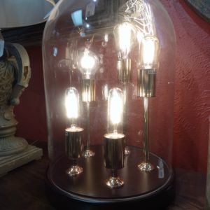Lamp Glass Dome Lamp with 5 Bulbs