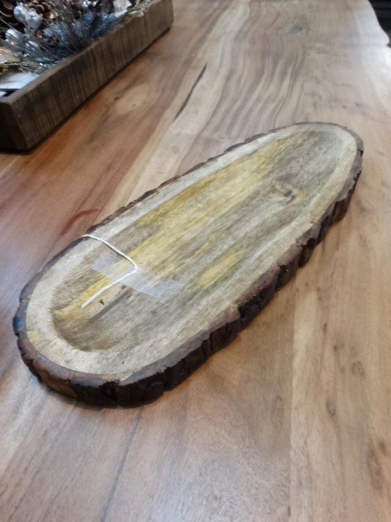 Tray Live Edge Wooden Tray with Bark