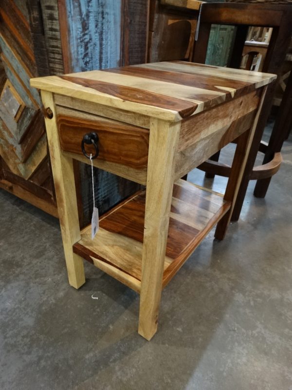 End table Sheesham Wood End Table with Upper Drawer