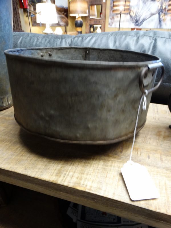 Bucket Round Metal Planter Bucket with Handles