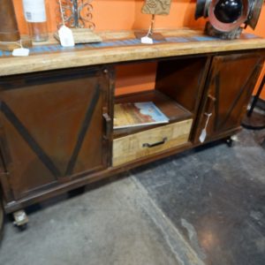 Console Industrial TV Console Cabinet with Drawer