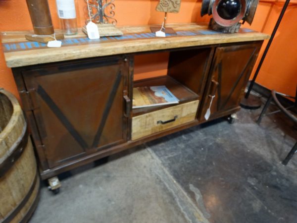 Console Industrial TV Console Cabinet with Drawer