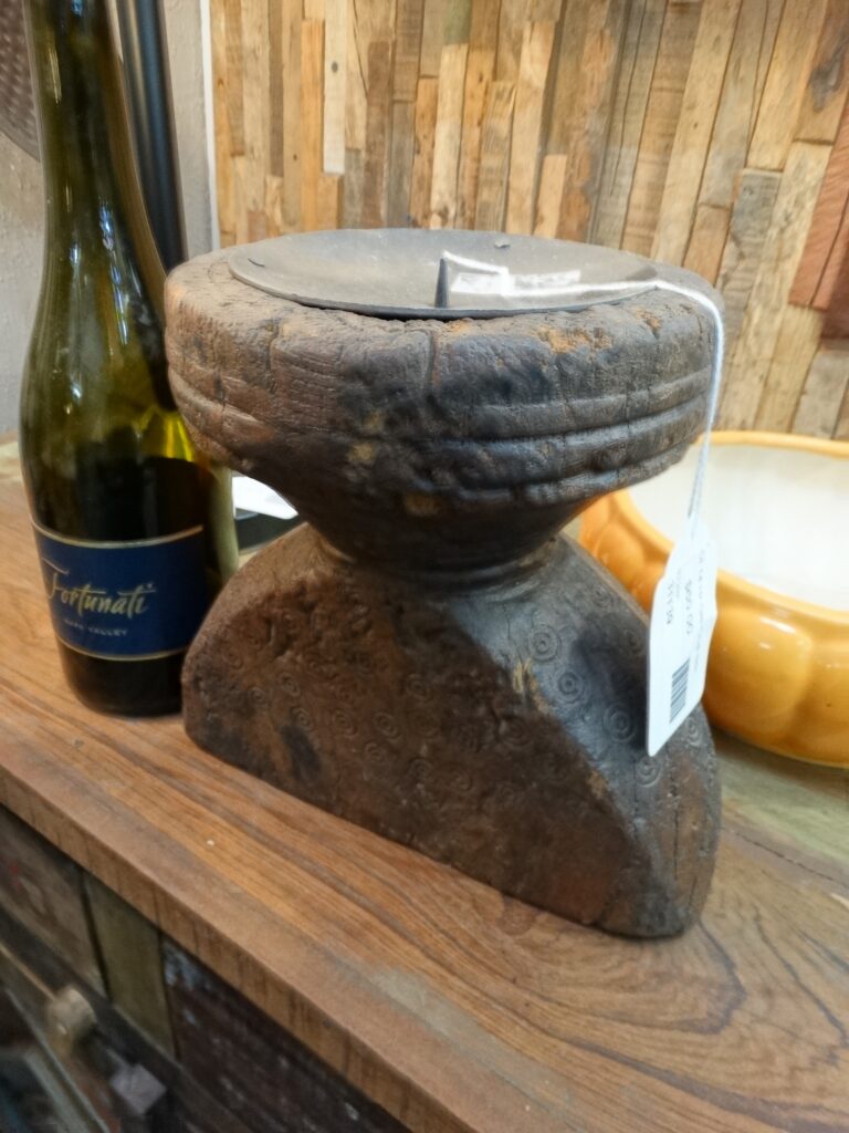 Candleholder Wooden Carved Candle Holder