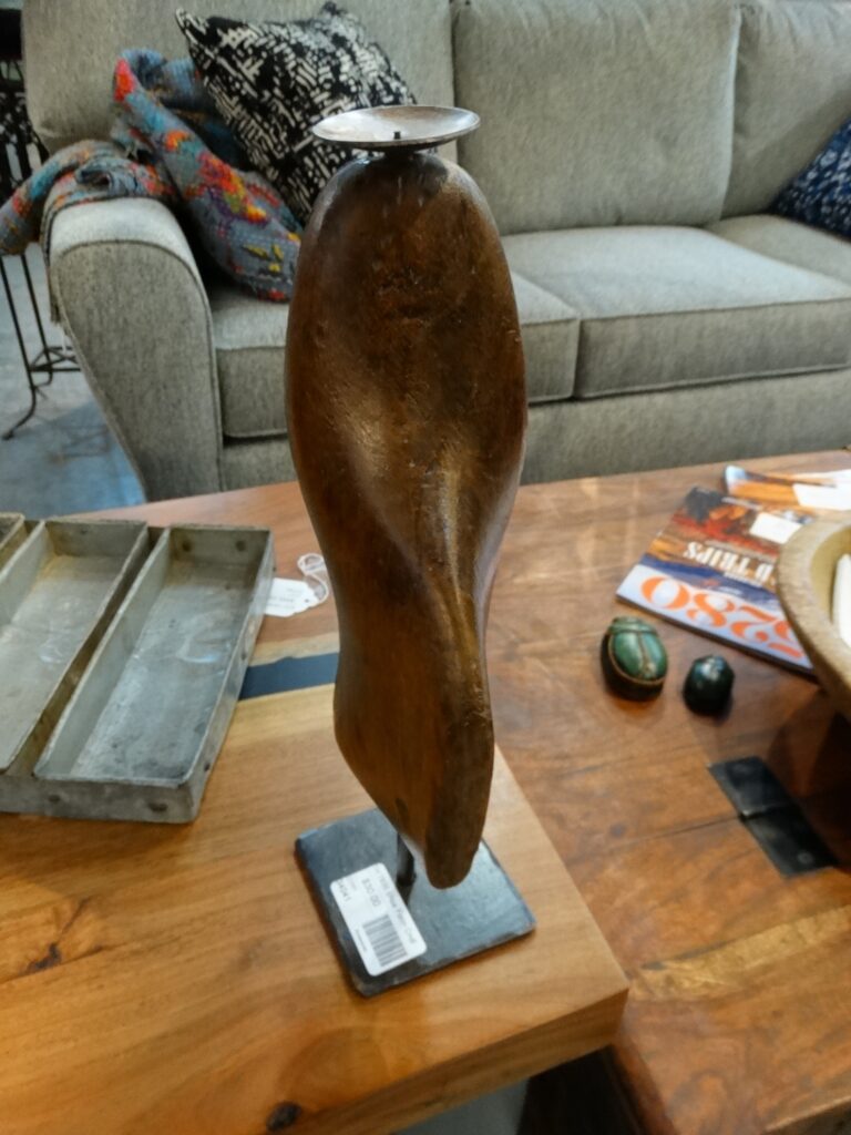 Candleholder Vintage Shoe Form Candle Holder on Stand