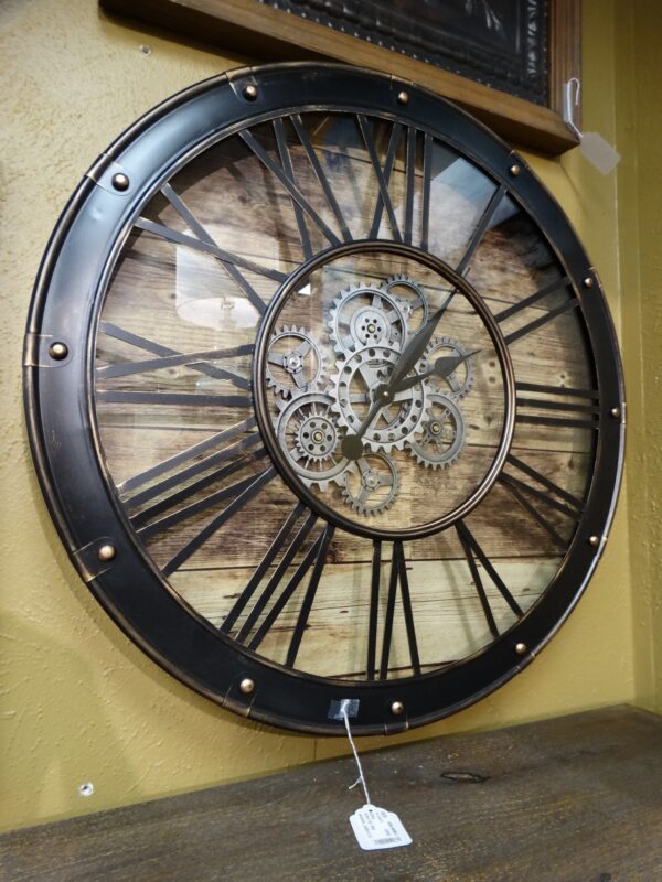 Clock Wood Back Large Wall Clock