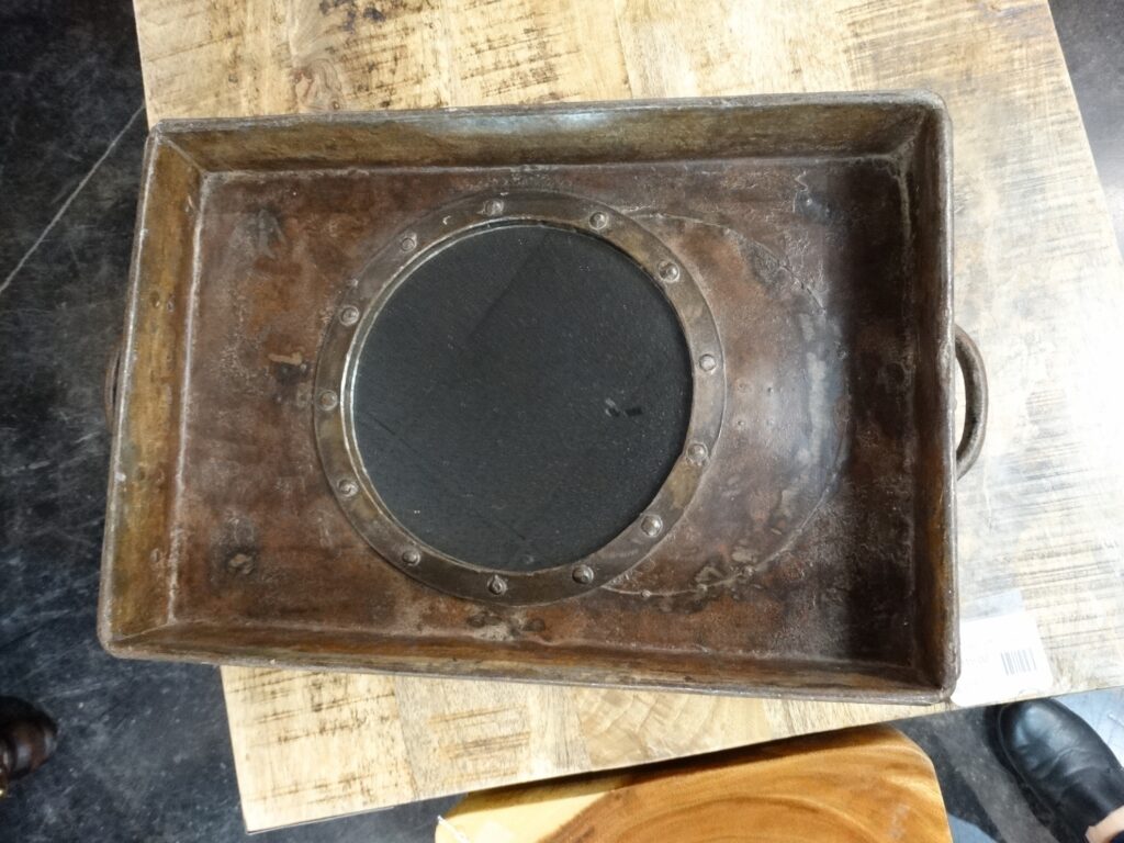 Mirror Industrial Tray Hanging Mirror