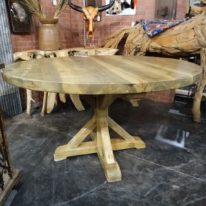 Table Round Wooden Pedestal Dining Table