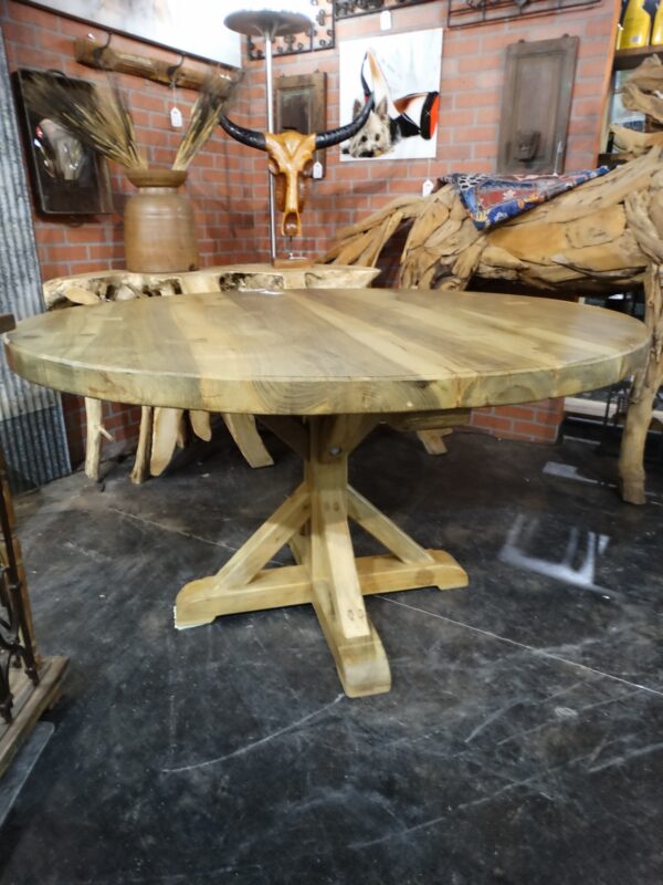 Table Round Wooden Pedestal Dining Table