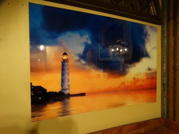 Wall Art Glass Photo Art Lighthouse Scene