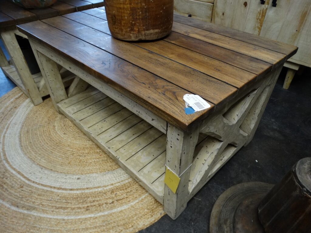Coffee Table Slatted Farmhouse Coffee Table