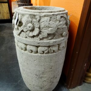 Vase Large Cement Mold Floral Trim Vase