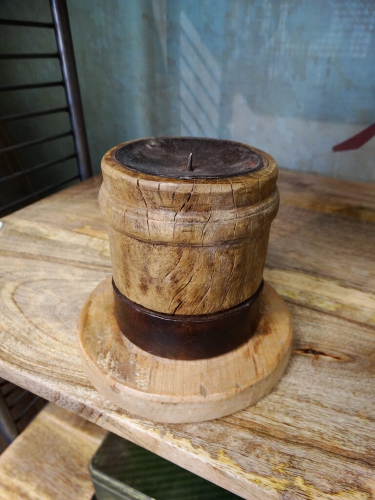 Candleholder Reclaimed Wheel Hub Candleholder