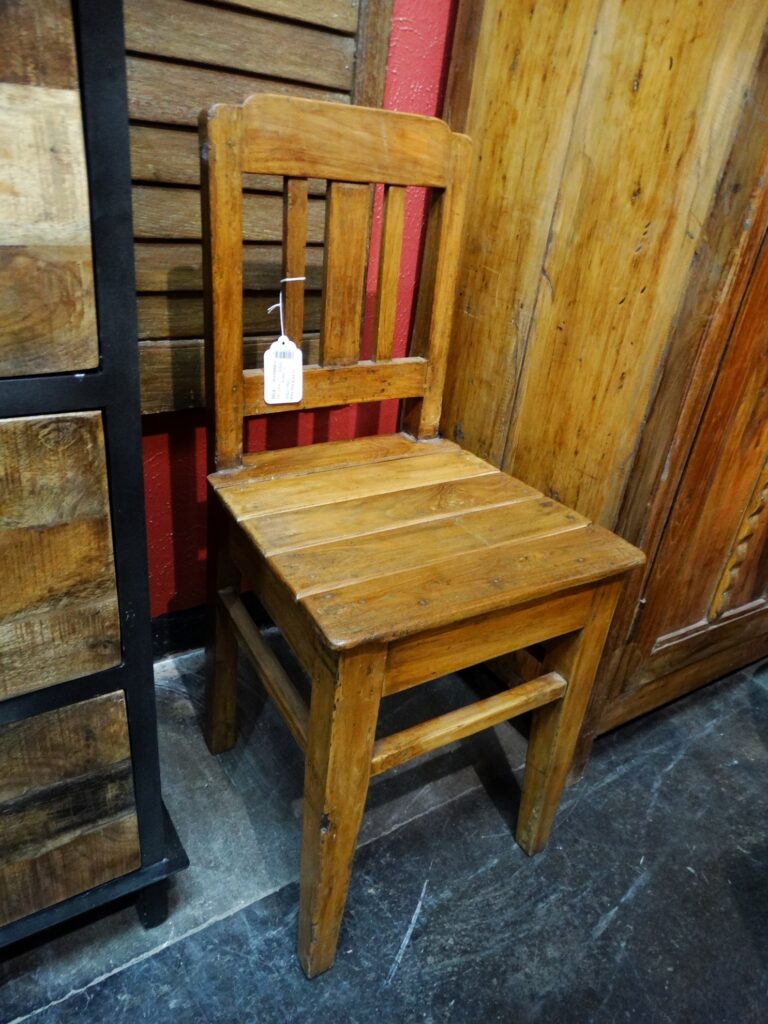 Chair Slatted Wooden Chair Small