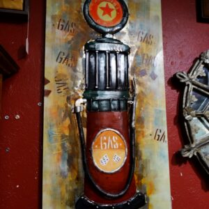 Art Vintage 3D Gas Pump Wall Art