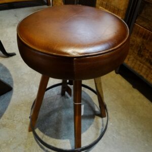 Stool Adjustable Ring Stool with Wooden Legs